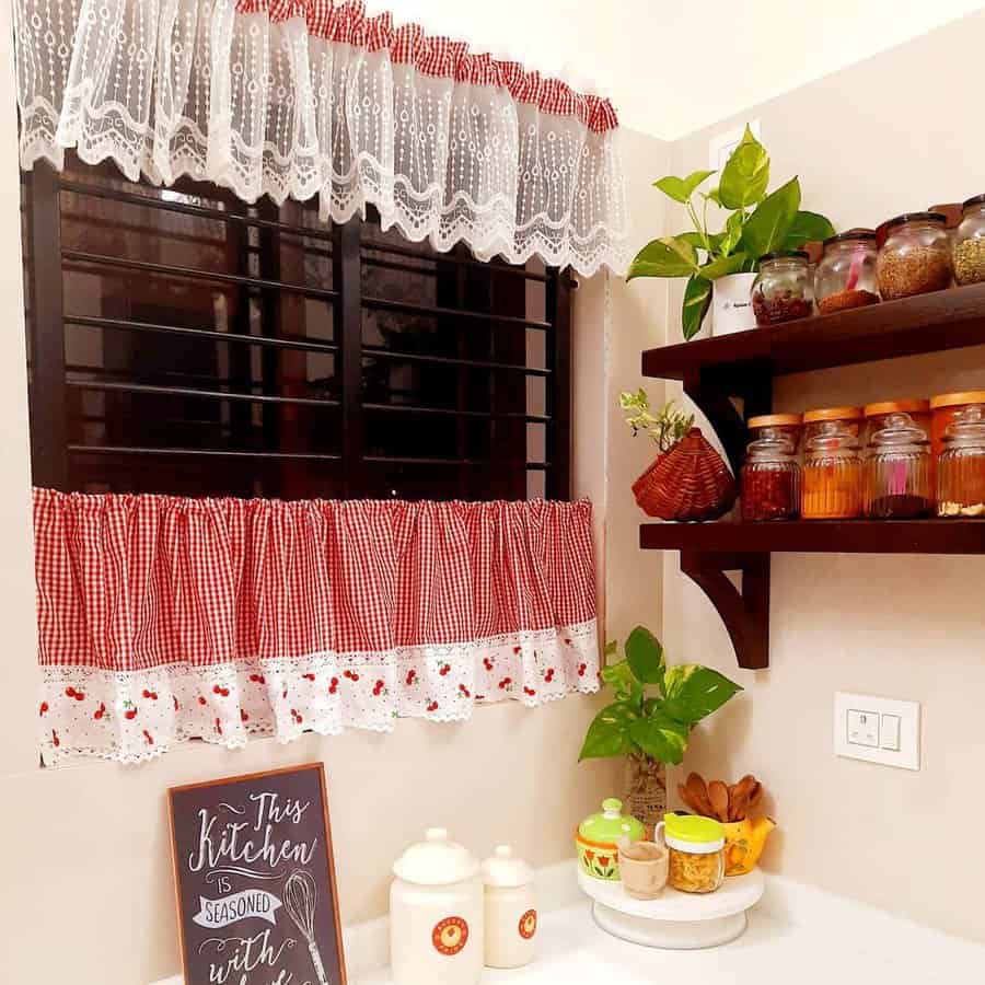 Lace Kitchen Valance Ideas geethu madhusoodhanan