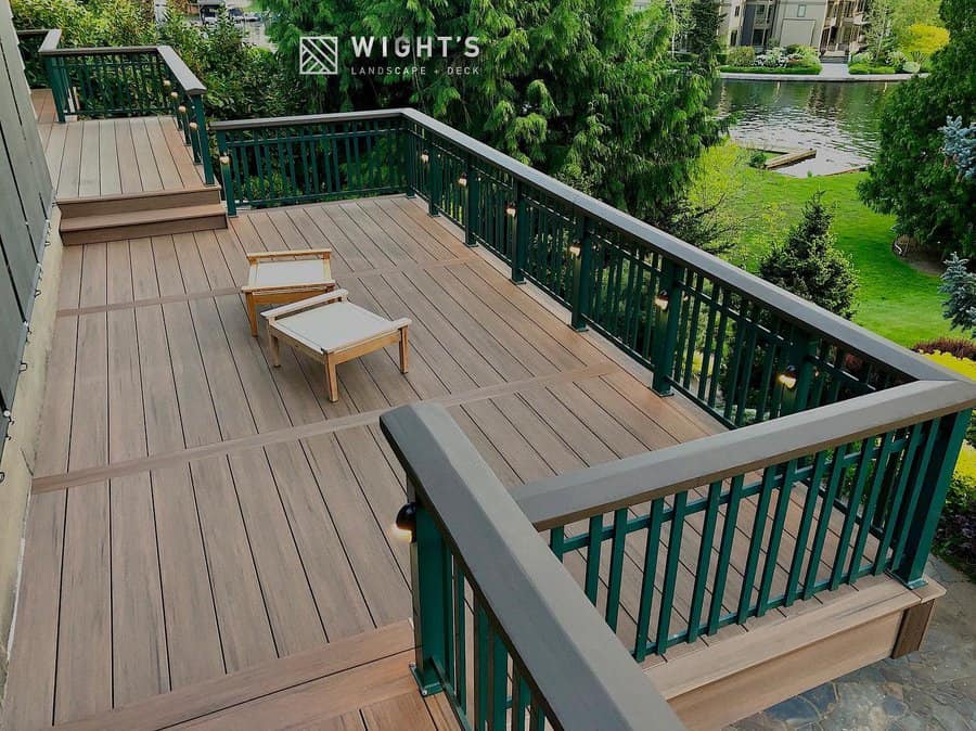 Metal Wood Deck Railing Ideas wights deck design