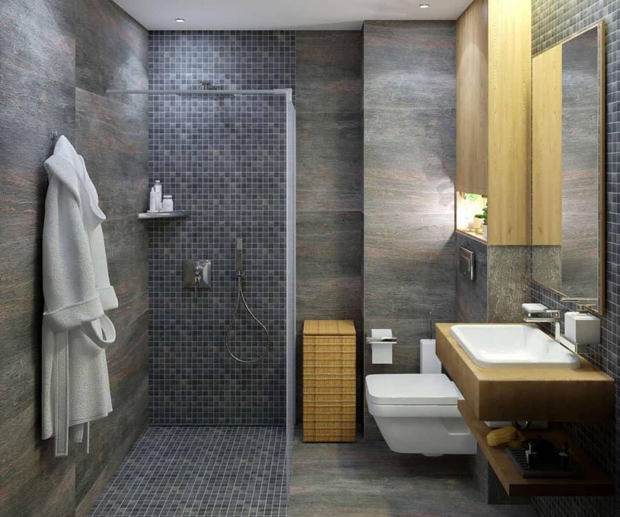 Mosaic Small Bathroom Flooring Ideas estetainteriori