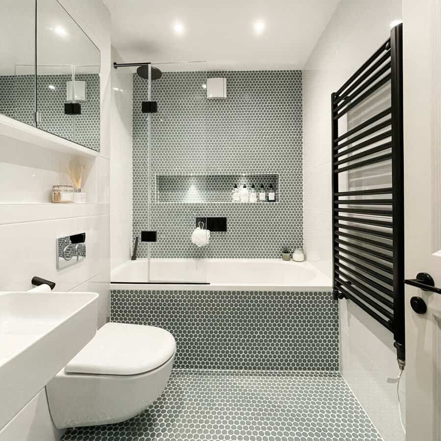 Mosaic Small Bathroom Flooring Ideas thewhyteplace