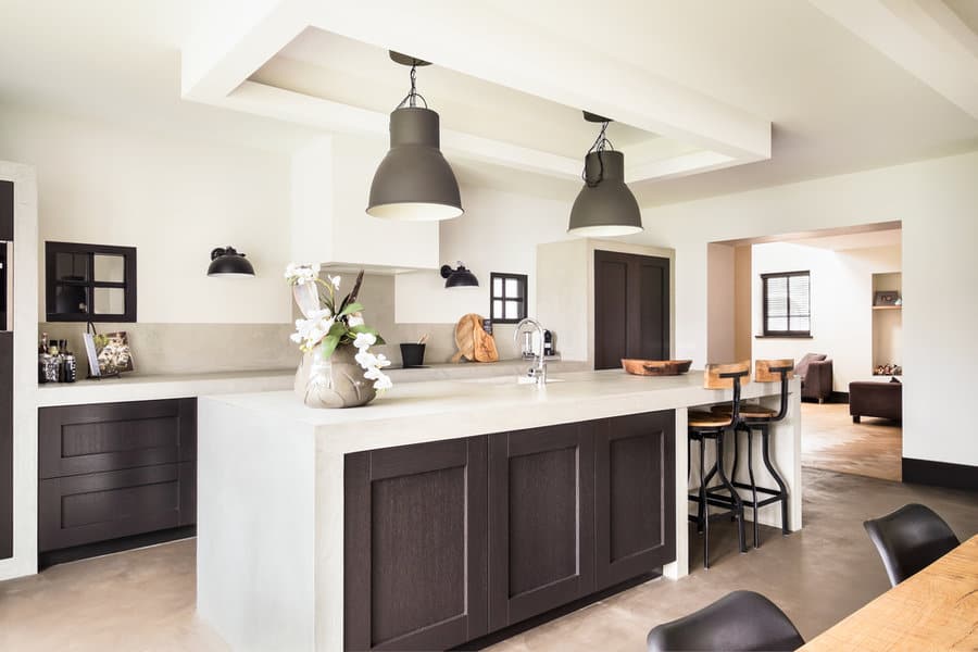 Large kitchen island lighting