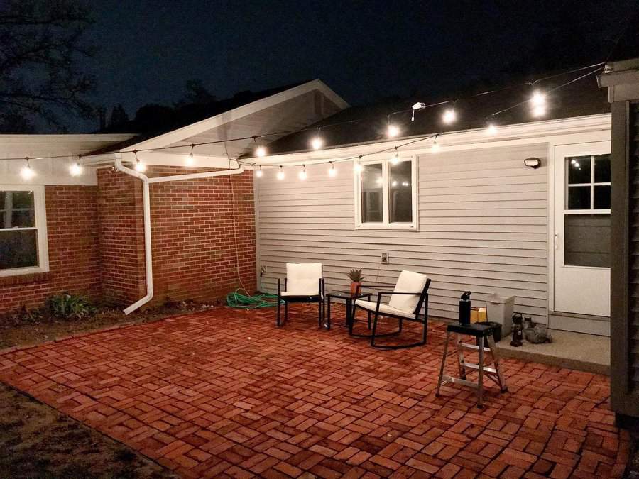 Backyard with seating area