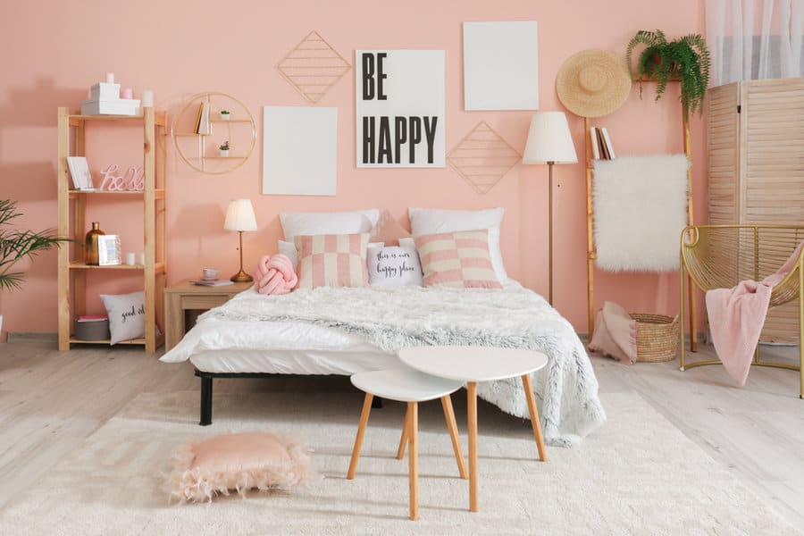 blush pink walls