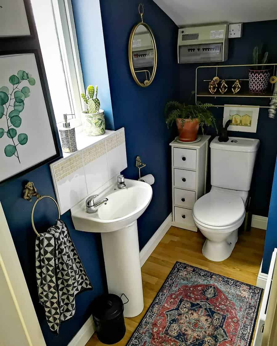 Powder Room Blue Bathroom Ideas my home my inspiration