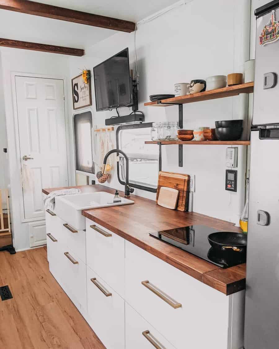 Small kitchen with RV inspired design