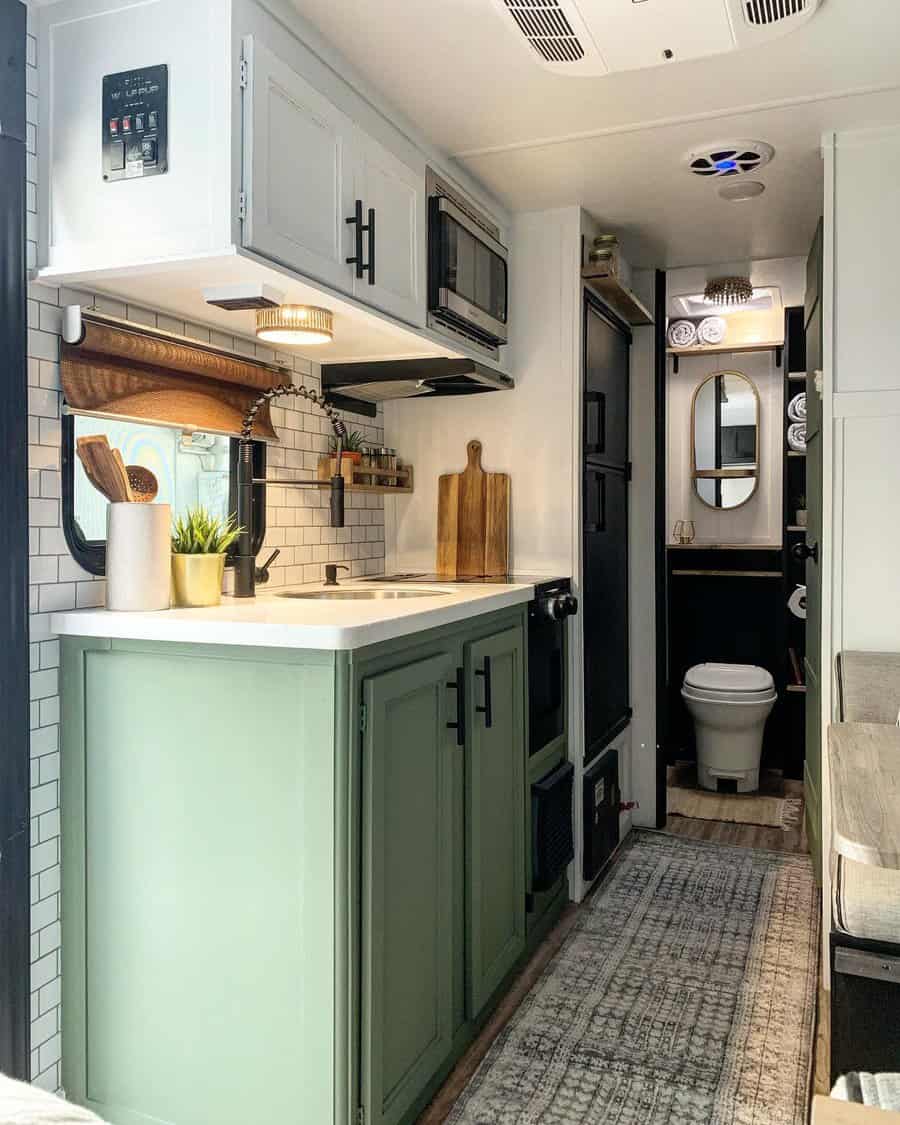 Small kitchen with RV inspired design