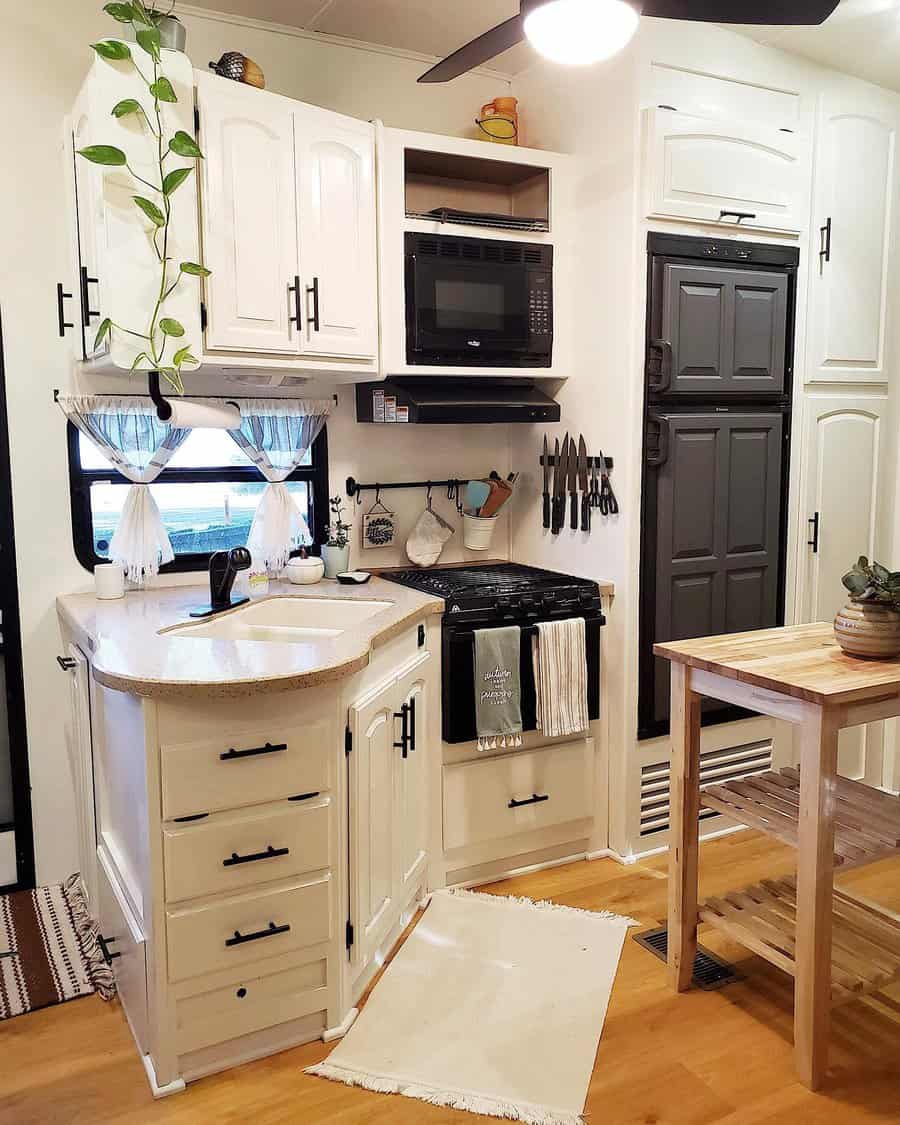 Small kitchen with RV inspired design