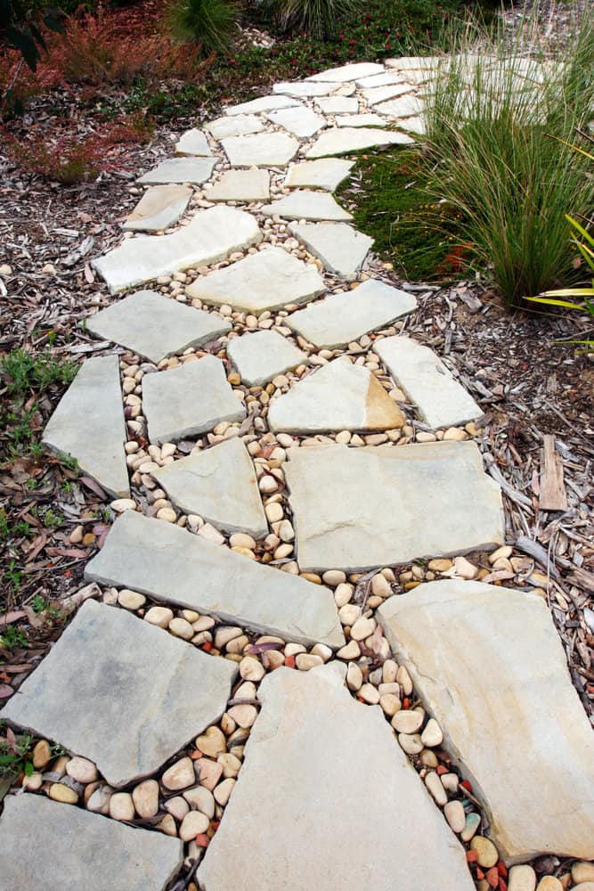 Pebble sidewalk