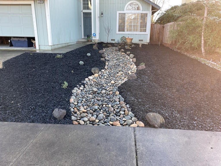 Rock sidewalk