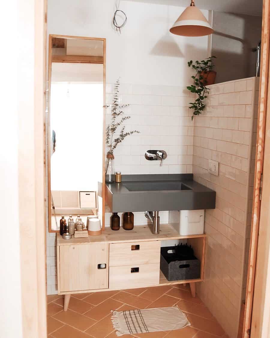 Rustic Small Bathroom Flooring Ideas calamarhome
