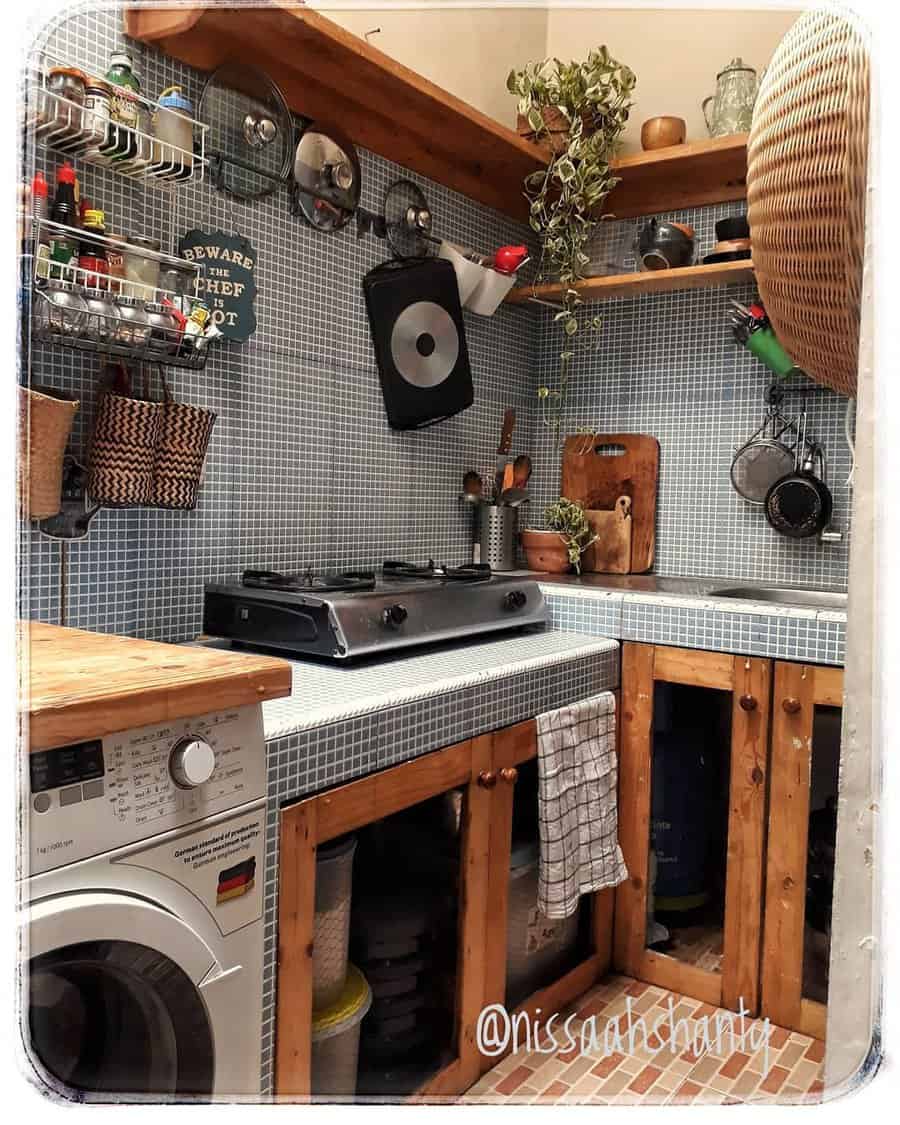 rustic small kitchen