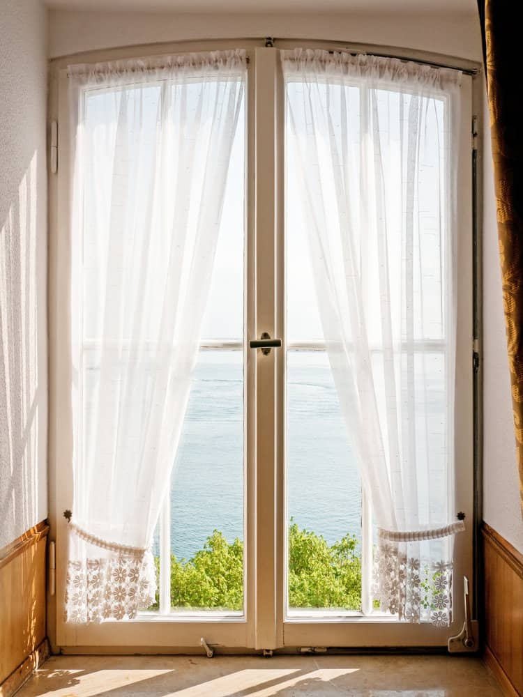 sheer curtain window treatment