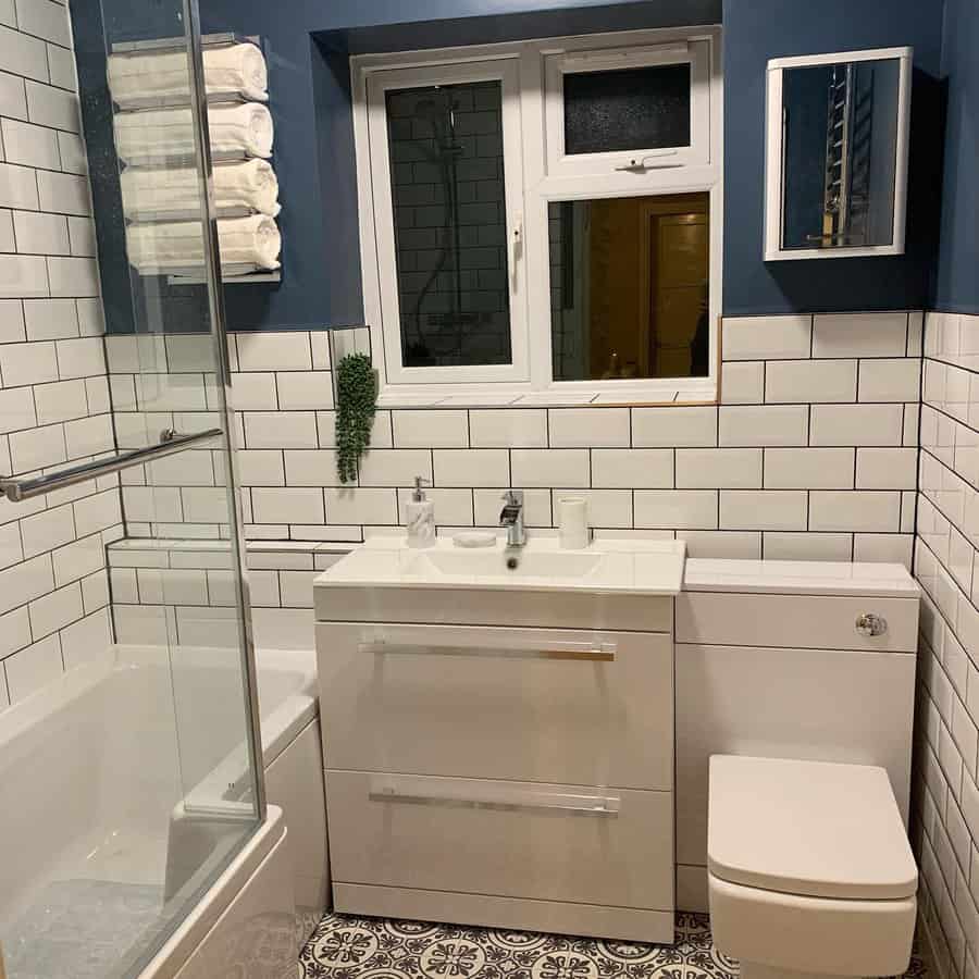 Small Blue Bathroom Ideas worrells renovations