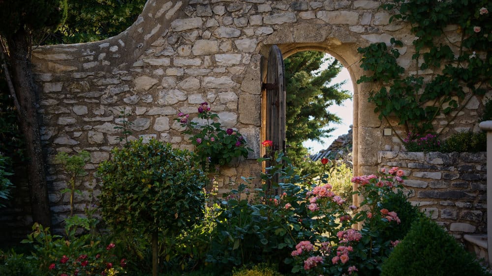 Raw stone garden wall