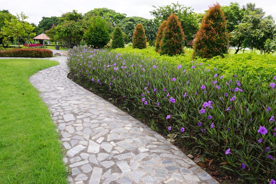 Flagstone walkway