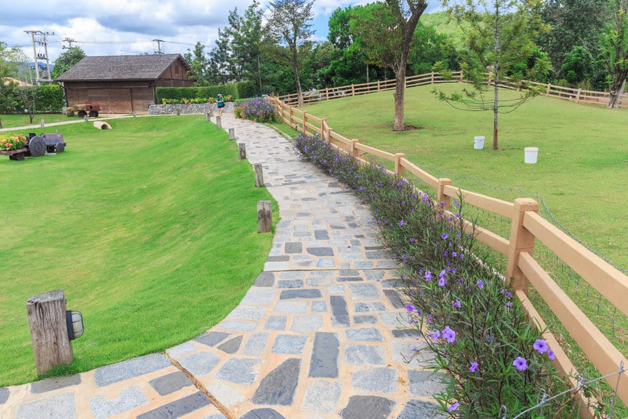 Flagstone walkway