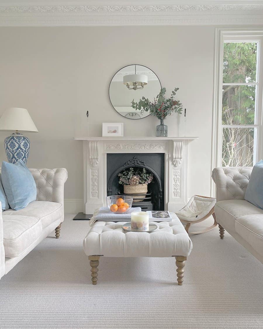 Traditional White Living Room Ideas a devon home