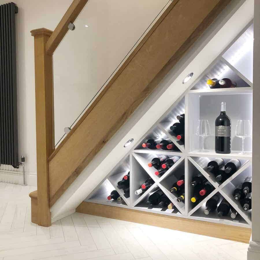 Stair wine storage