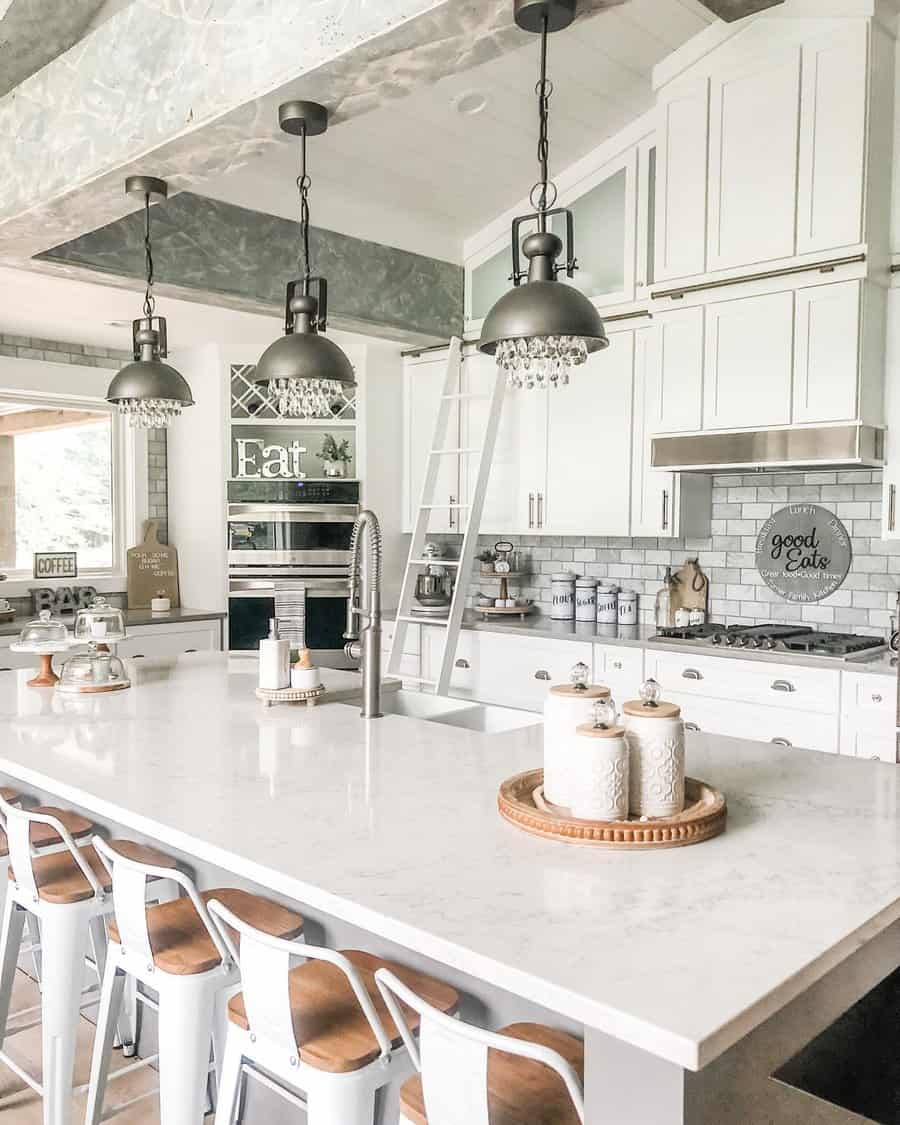 Vintage kitchen island lighting