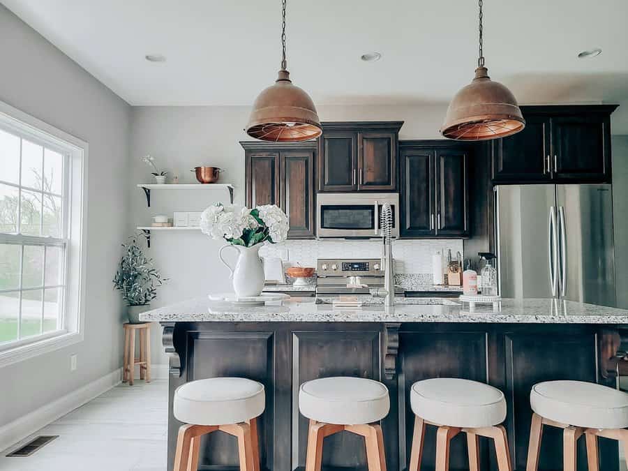 Vintage kitchen island lighting