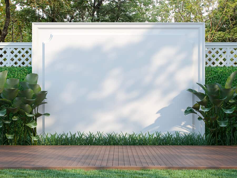 white garden wall
