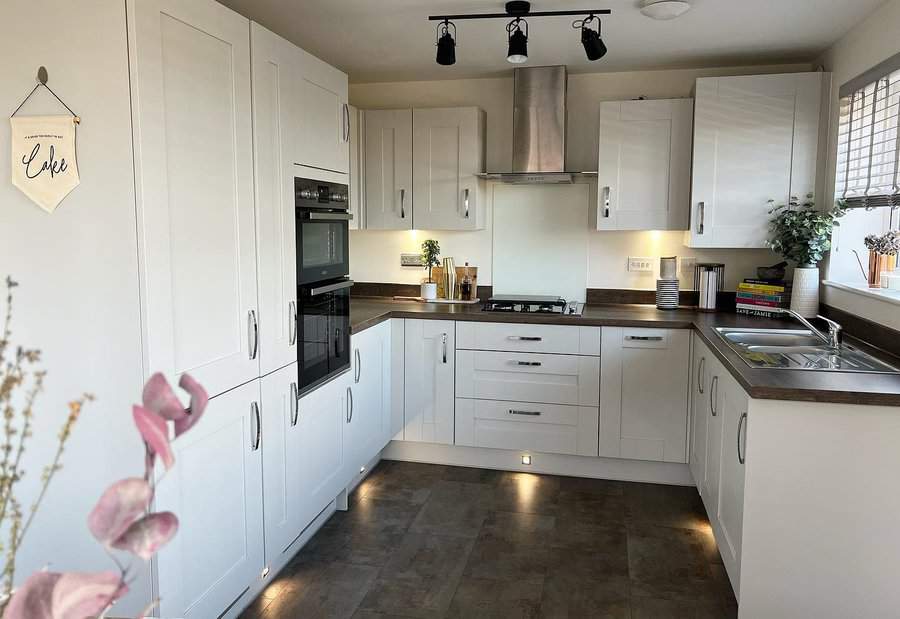 Classic small white kitchen