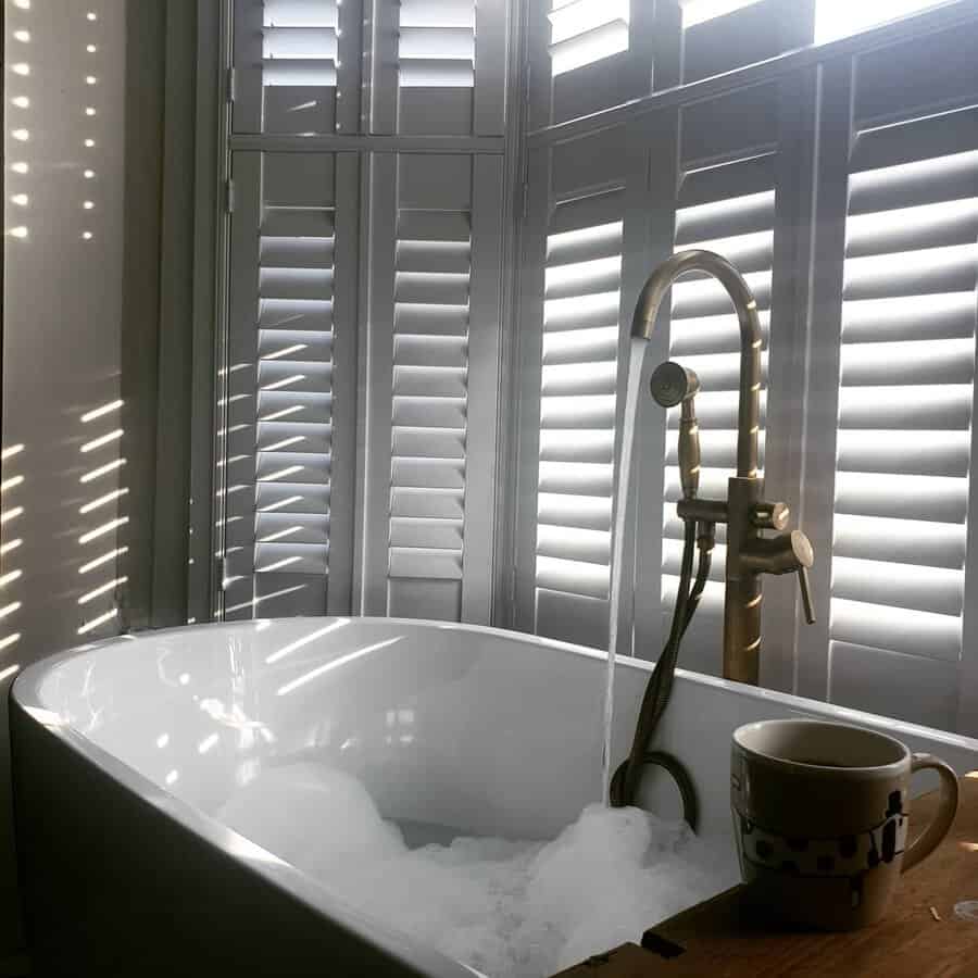 Louvered shutters interior