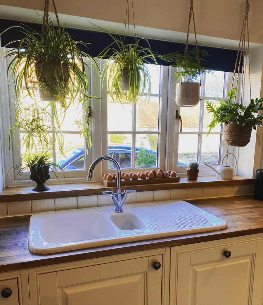 Small kitchen with large window