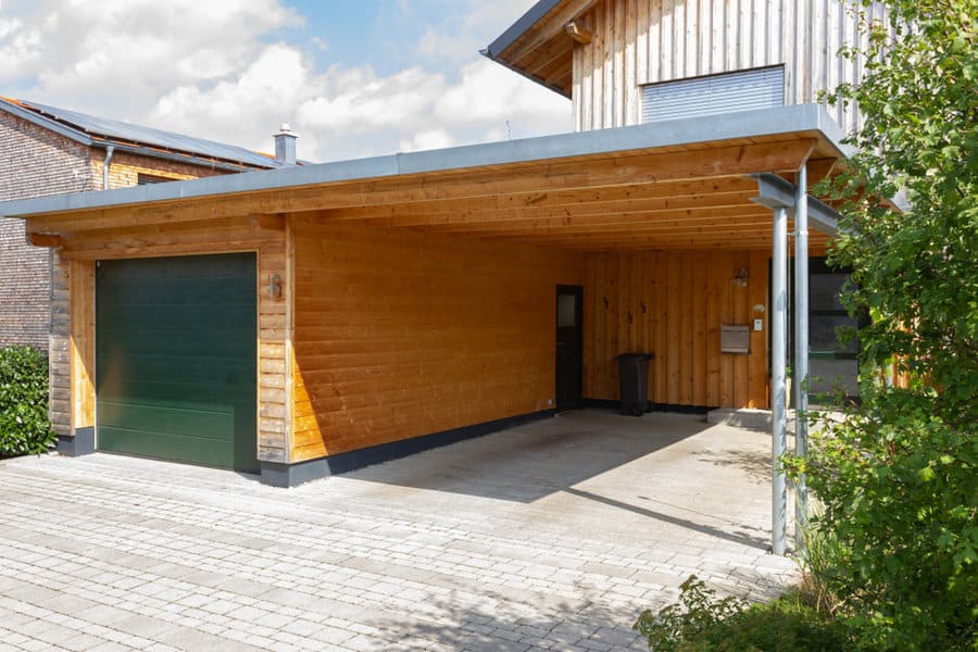 Wood carport