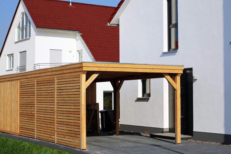 Wood carport