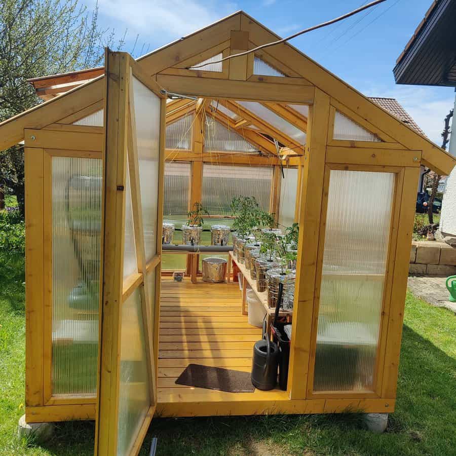 Wooden greenhouse