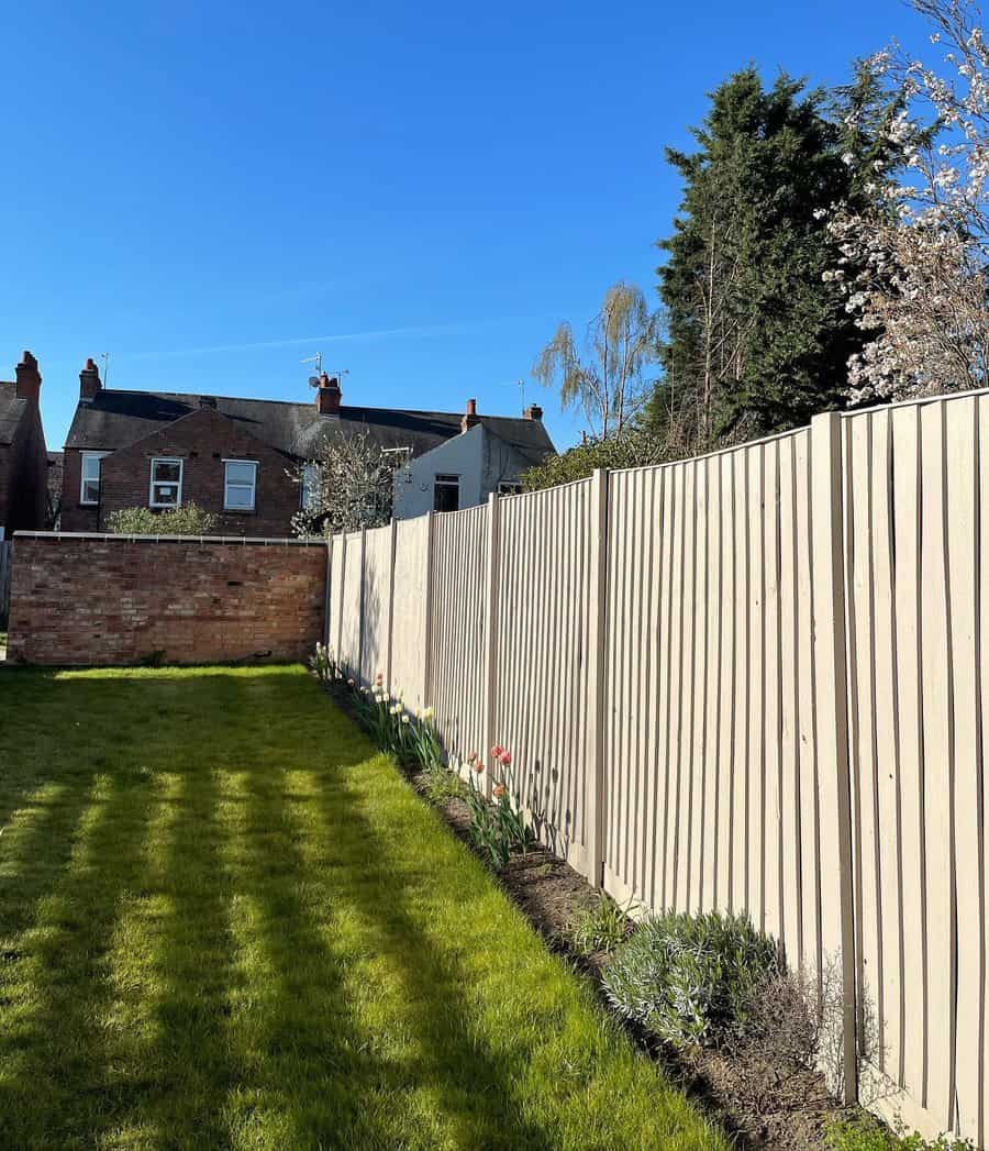 Wooden garden wall