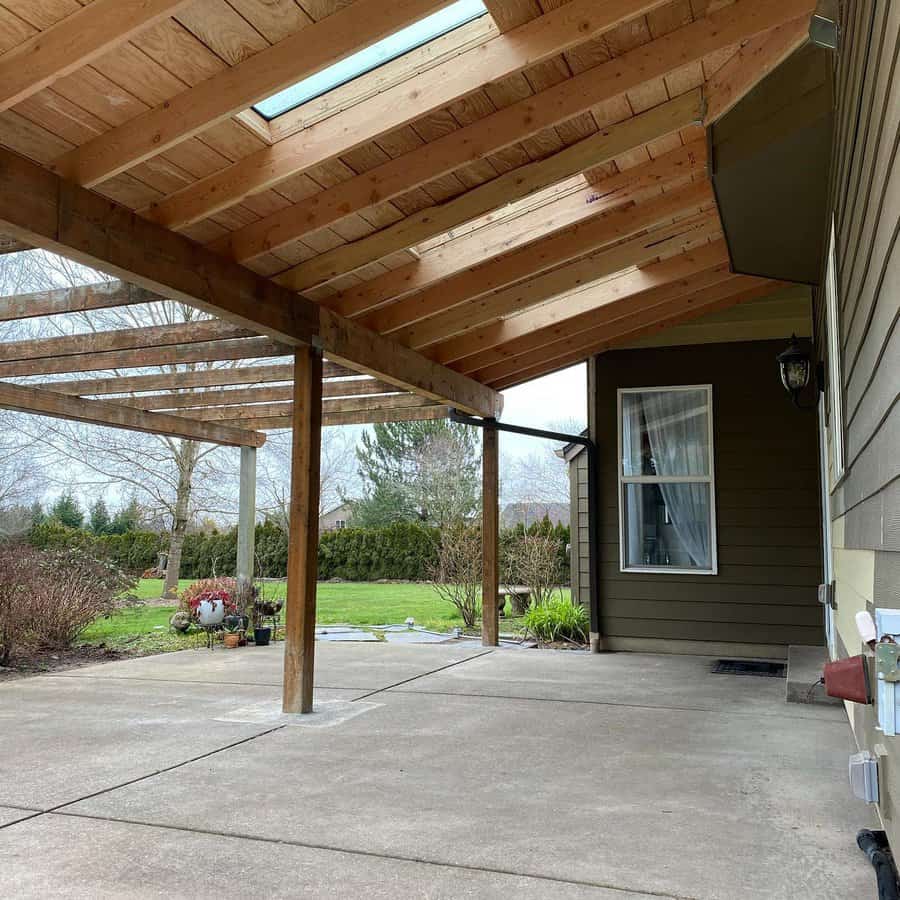 slanted patio roof 