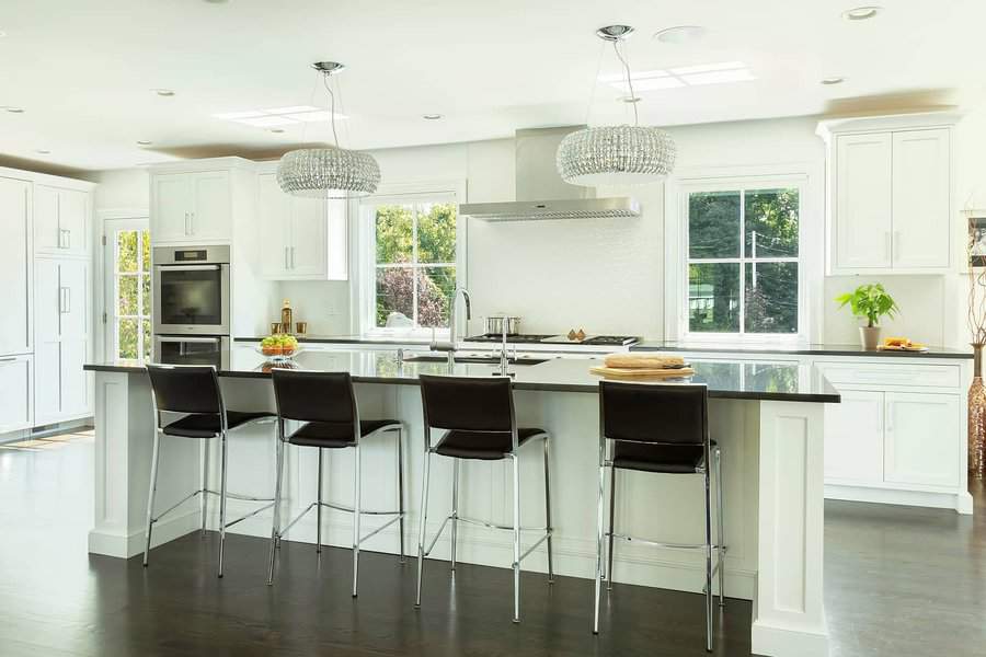 Crystal chandelier kitchen lighting