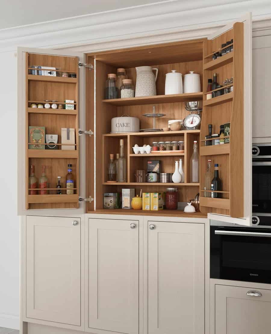 Pantry closet with countertop