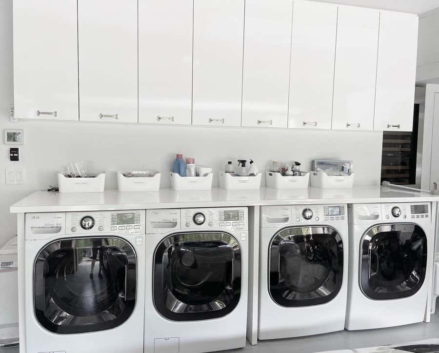 white laundry area