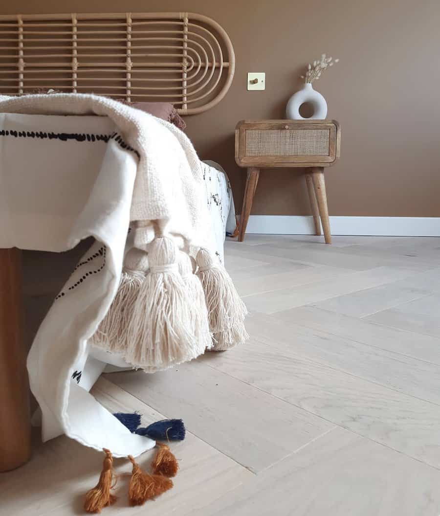 White washed wood flooring