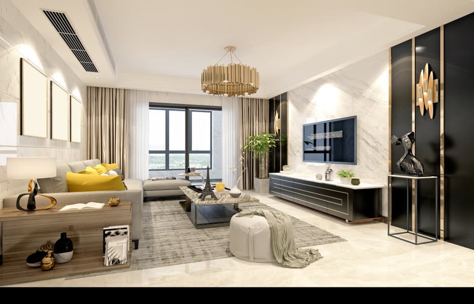 Contemporary luxury apartment living room