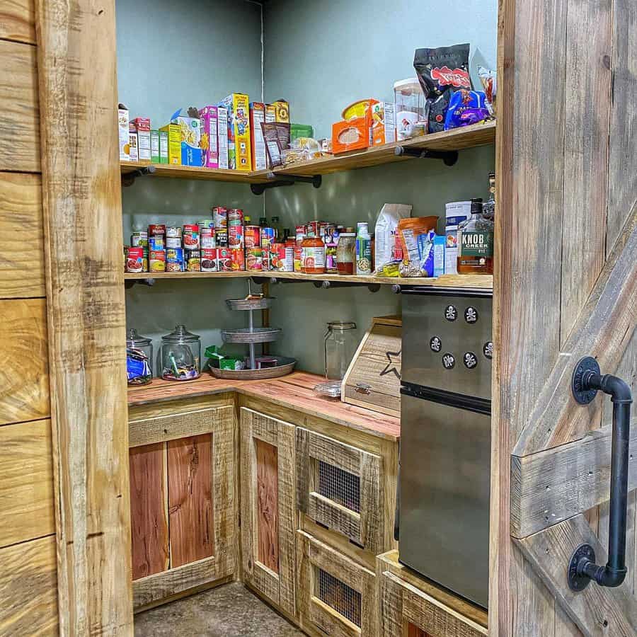 Pantry floating shelves