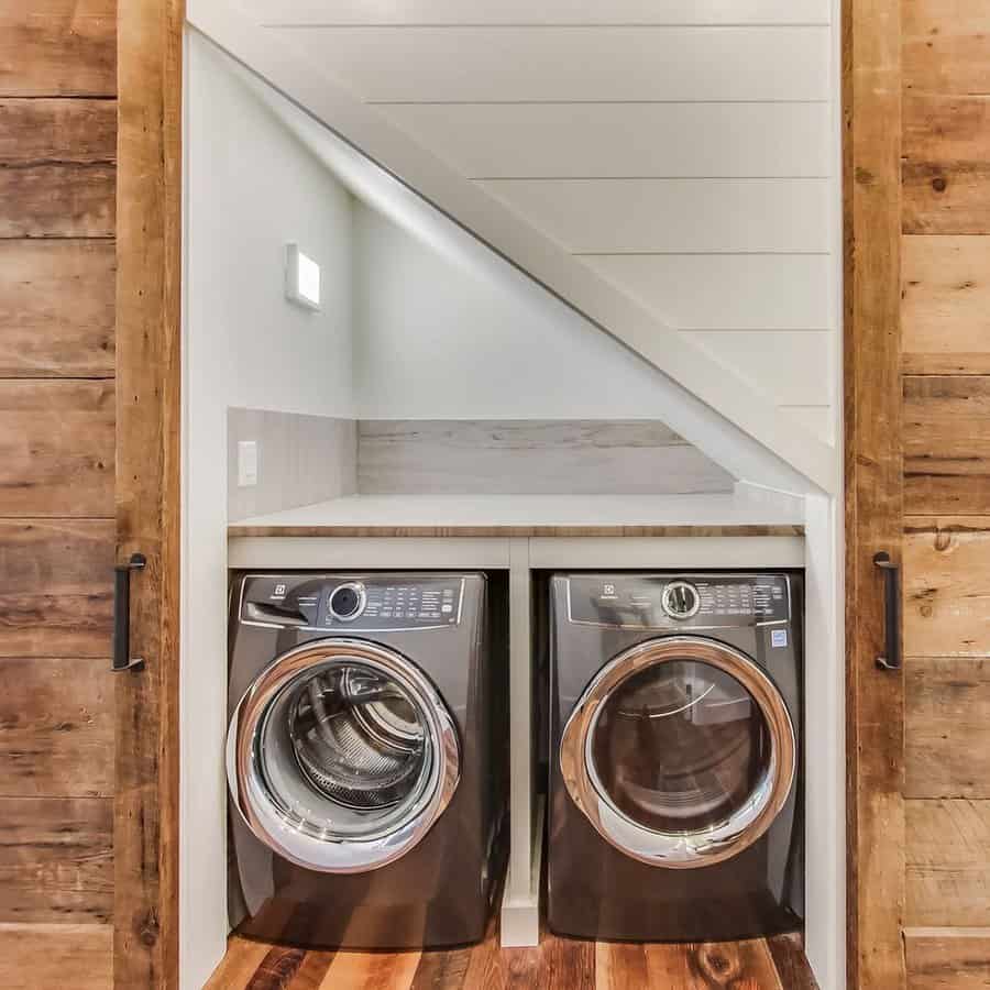 Under the stairs laundry 