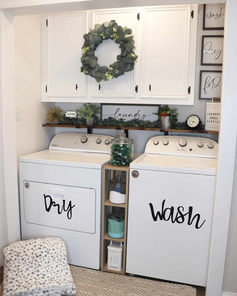 Recessed laundry area