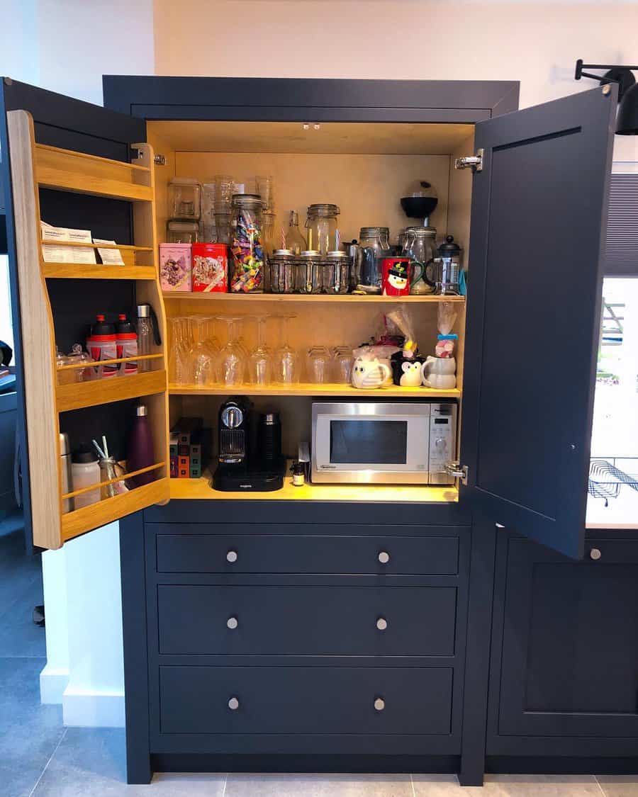 Pantry closet with countertop