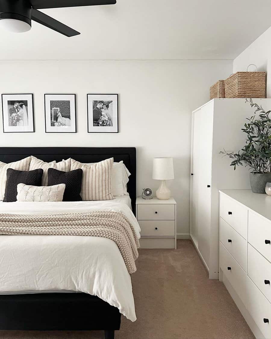 72 Black and White Bedroom Ideas