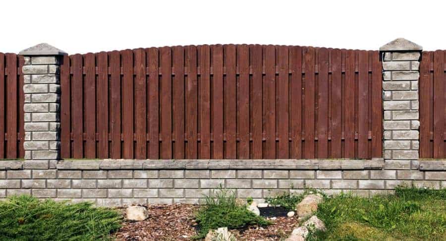 Brick and Wood Fence Ideas 1