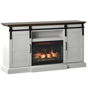ClassicFlame Old Wood White TV Stand