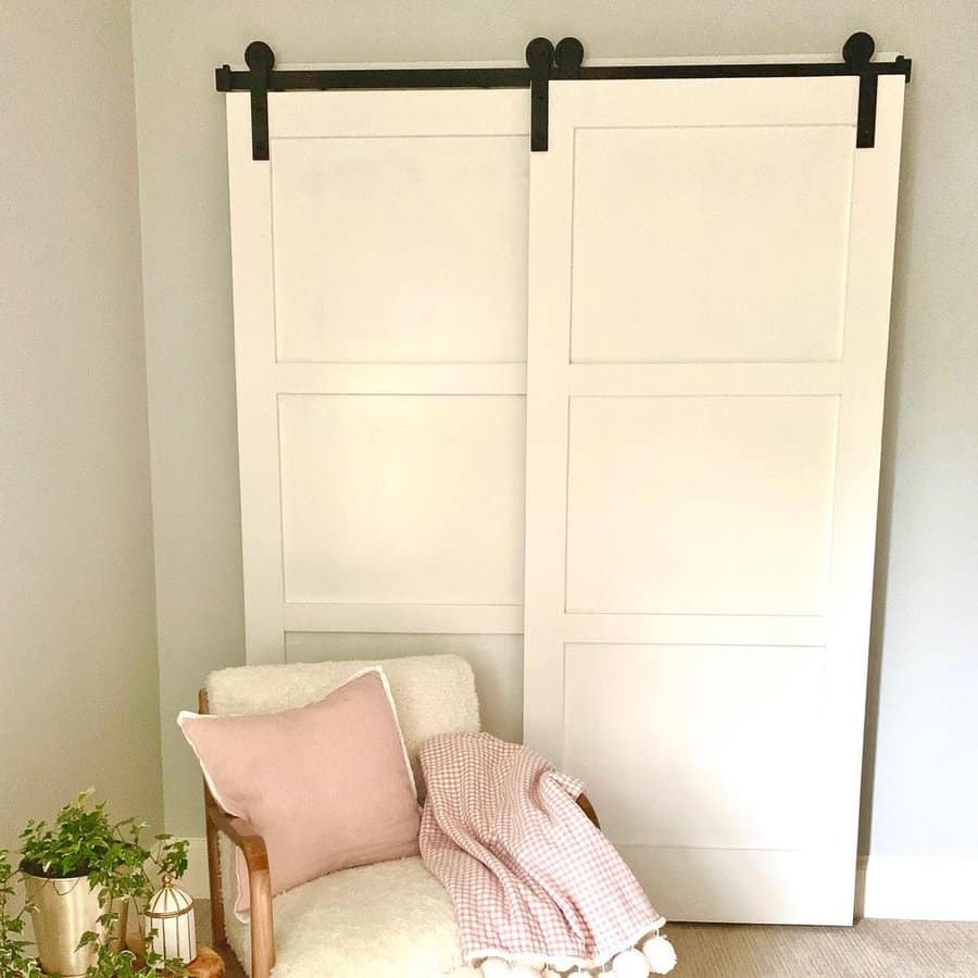 White barn door