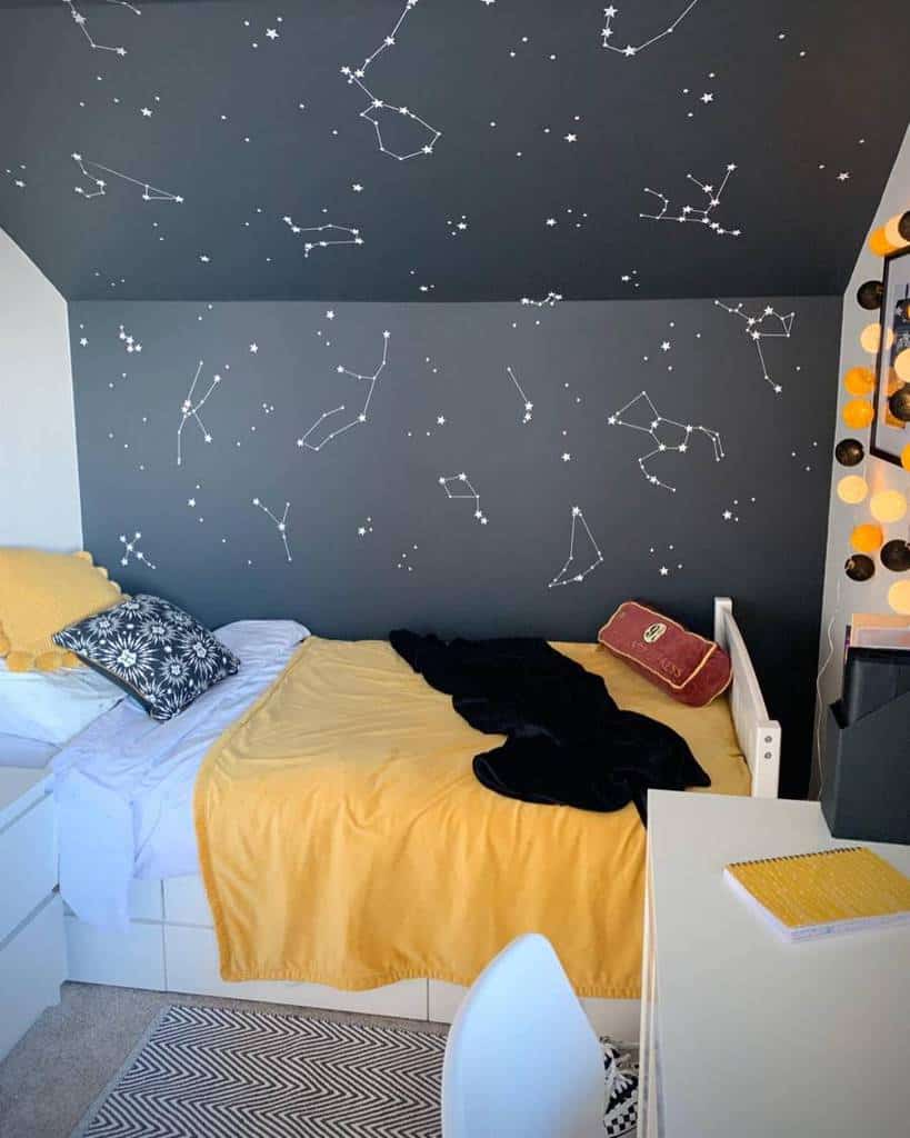 Constellation accent wall