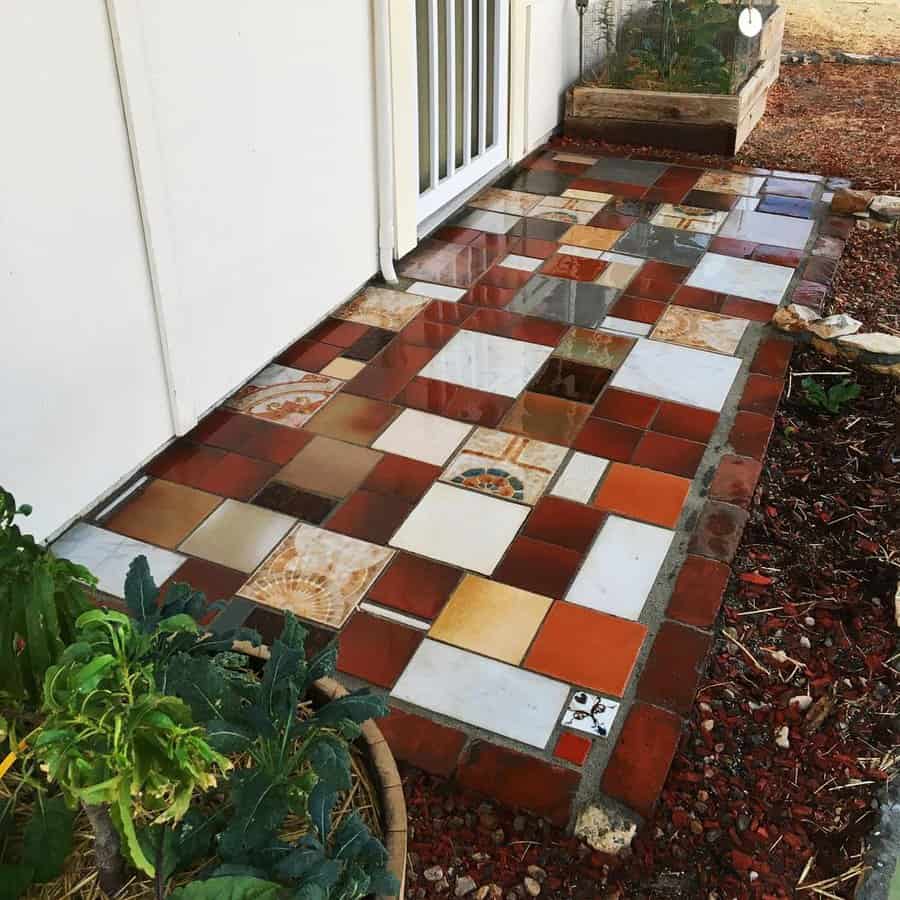 leftover ceramic tile pavers