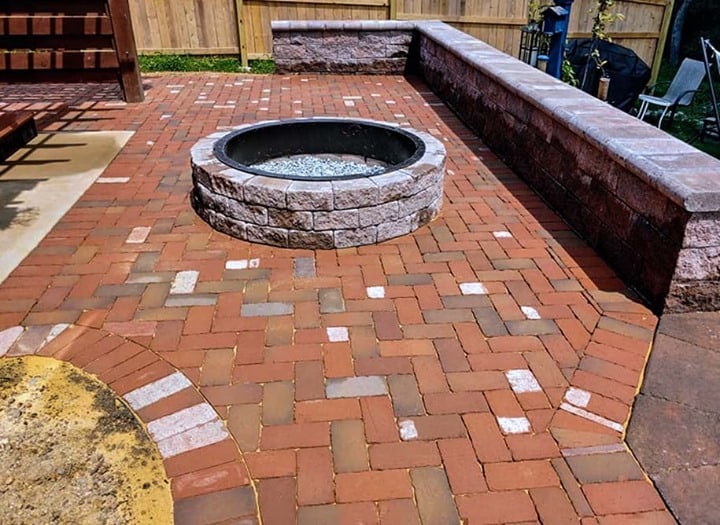 Red brick pavers