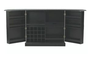 Jamison Black Bar with Expandable Storage